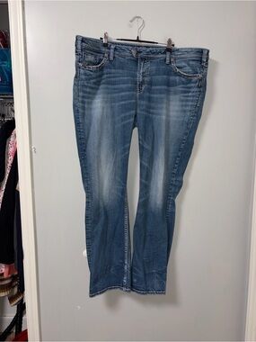 Silver Jeans Mid Baby Boot Faded Women’s Plus Size 24/33